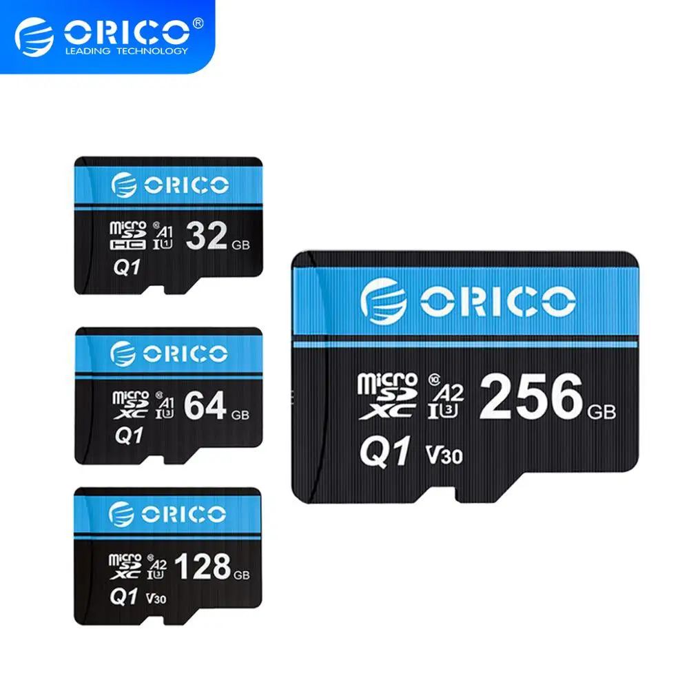 Карта памяти ORICO Micro TF/SD 256 ГБ 128 64 32 MicroSD Max 80 м/с класс 10 Мини TF карта с адаптером для