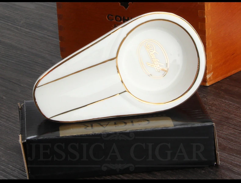 Пепельница COHIBA, карманная керамическая пепельница для сигар, домашний пепельница, автомобильный портативный пепельница для улицы, сигары, гаджеты для 1 Сигары, держатель