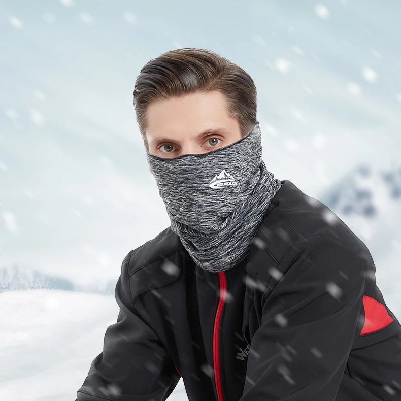 2 Scaldacollo Invernali Antivento Uomo Donna – Multifunzione In Pile – Bandana Per Sci, Corsa, Moto, Escursionismo – Nero E Grigio