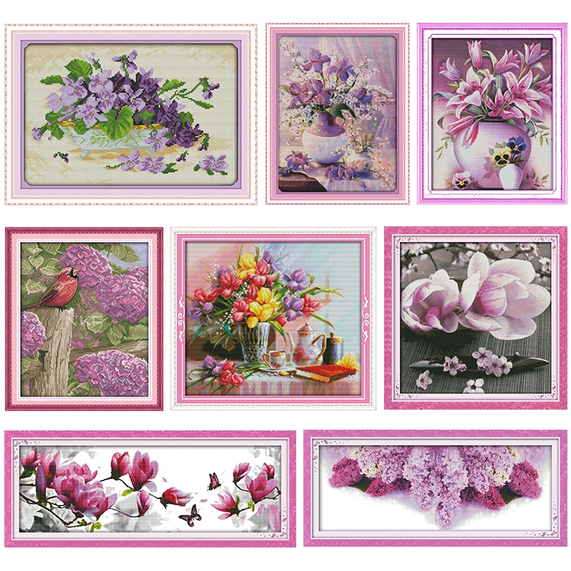 Stamped Canvas Cross Stitch Embroidery Needlework Kits Love of