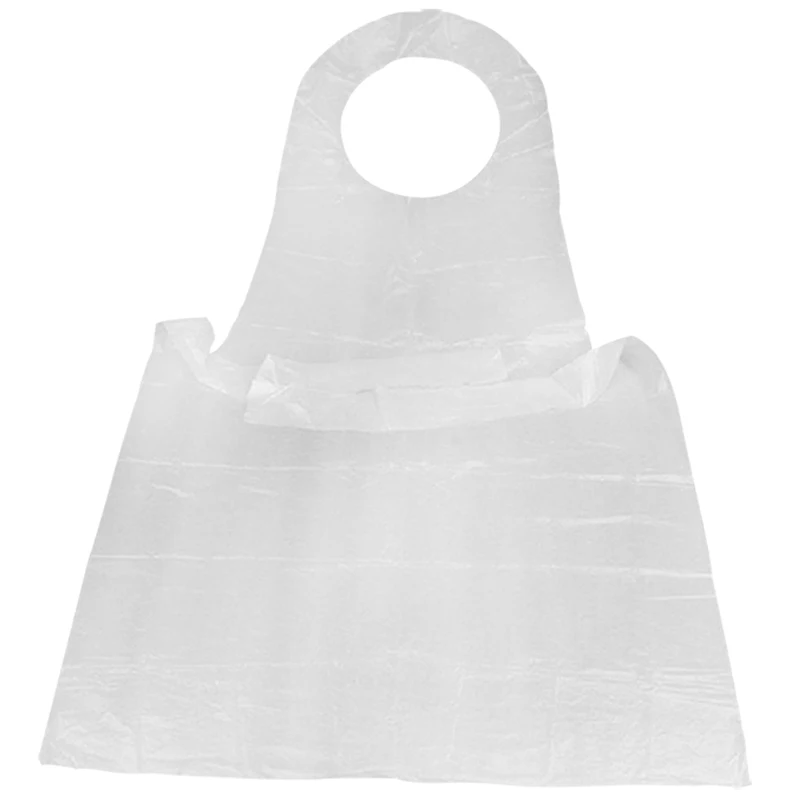 10Pcs/set Disposable Plastic Aprons Cleaning Apron Transparent Aprons Women Cooking Use Men Kitchen Apron Home cleaning Apron