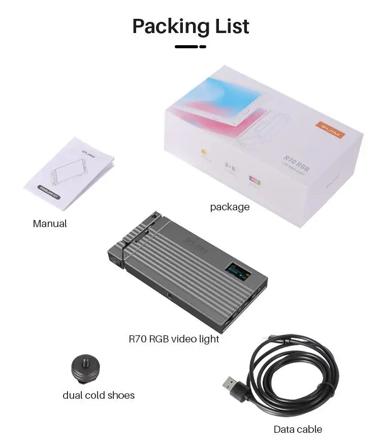 câmera dslr 2700-8500k cri95 + 5000mah luz de preenchimento