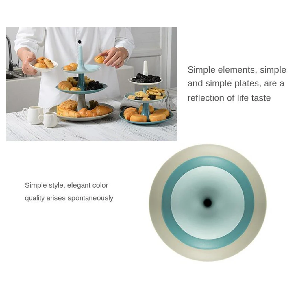 3-Tier Plastic Cupcake Display Stand Dessert Holder Round Fruit Snacks Bowl for Baby Shower Birthday Weddings Tea Party