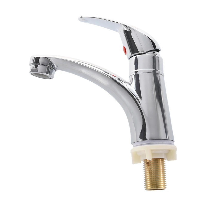 

Bathroom Single Hole High Heel Chrome Finish Basin Faucet