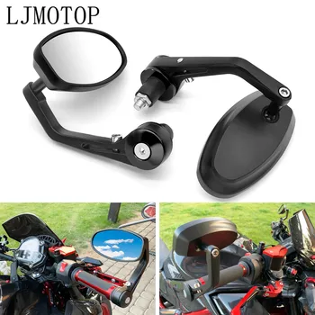 

Motorcycle Rear View Side Mirrors Rearview Bar End cafe racer mirror For Moto Guzzi STELVIO V7/V9 Classic Racer Stone Special