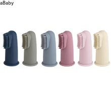 Brosse à dents en Silicone souple pour bébé, sans BPA, pour nettoyer les dents des nourrissons, qualité alimentaire, soins buccaux 