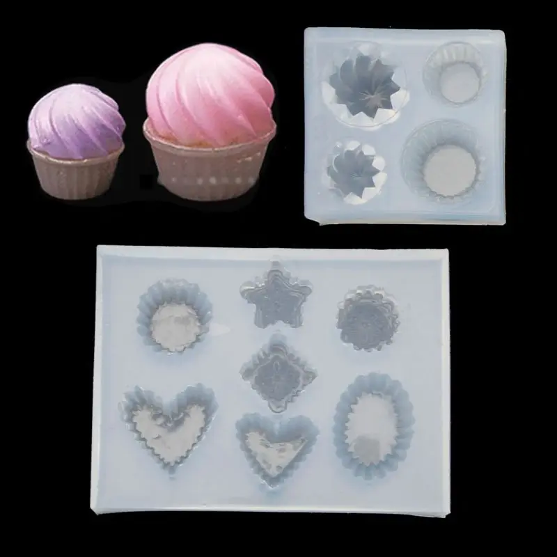 

Simulated Food All Shapes Mini Cake Cup Silicone Resin Mold Jewelry Making Tools