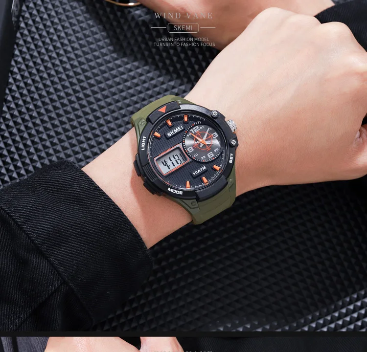 100m Waterproof Swim Sports Watches SKMEI Brand Military Men Wristwatches 3 Time Stopwatch Alarm Digital Clock Relogio Masculino