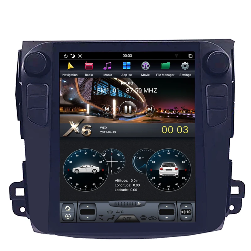 Cheap NAVITOPIA 10.4inch 4G+64GB Tesla Style Vertical Screen Android 8.1 Car DVD GPS Navigation for Mitsubishi Outlander 2006-2012 7