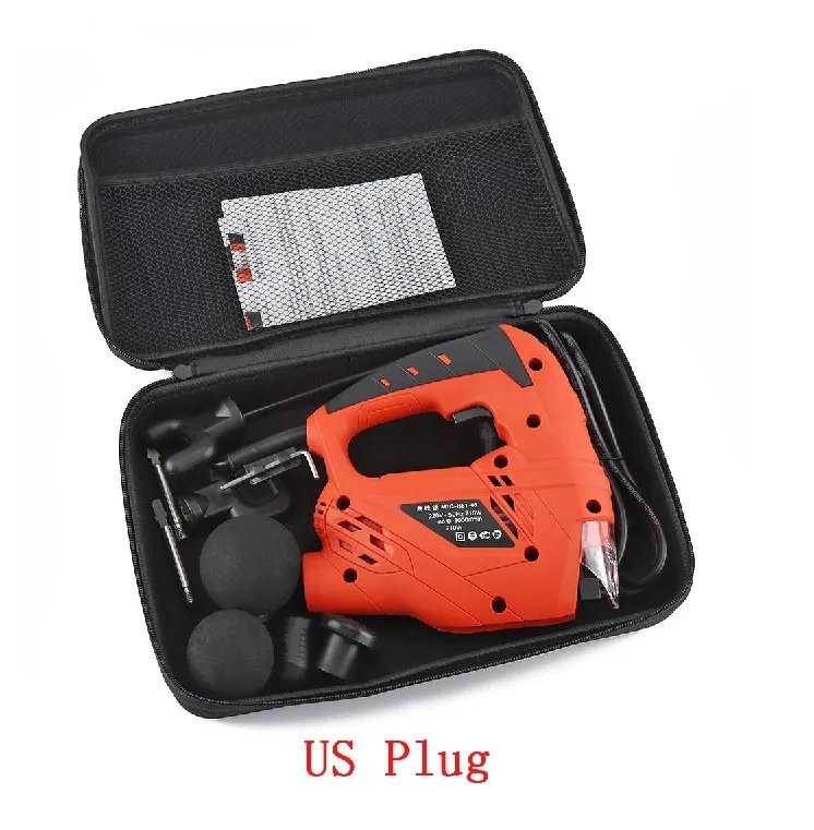 US PLUG BOX Электрический массажный пистолет для мышц высокочастотный вибрирующий облегчение боли после для тренировок и упражнений Расслабление тела вилка США/ЕС - Цвет: US PLUG BOX