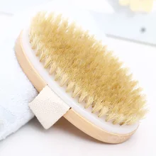 Bathing-Brush Exfoliating SPA Wooden Skin-Body Natural-Bristle Without-Handle Soft Dry