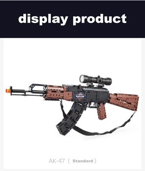 

738pcs military soft bullets ak47 assault rifle gun telescope building blocks Bricks Toy PLAYERUNKNOWN’S BATTLEGROUNDS