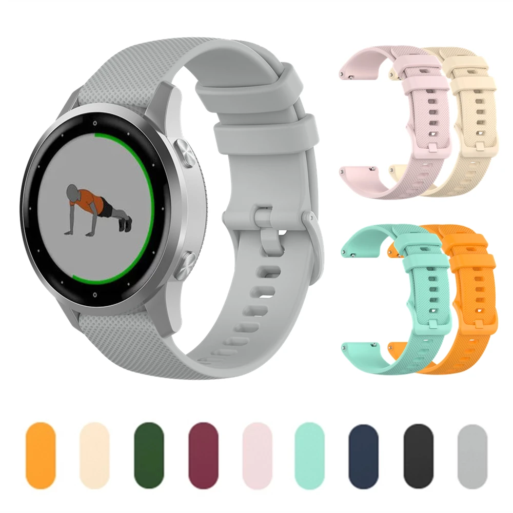 Cinturino Elastico 18mm Cinturino Elastico Abanen Per Garmin Venu 2S - Intrecciato Grigio-Rosa 18mm Cinturino Grigio Rosa - Foto 4