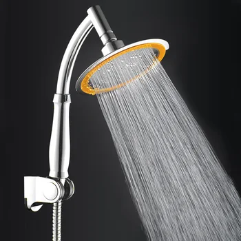 

Adjustable Shower Head Set High Pressure Top ABS Silver Spray Wall mounted