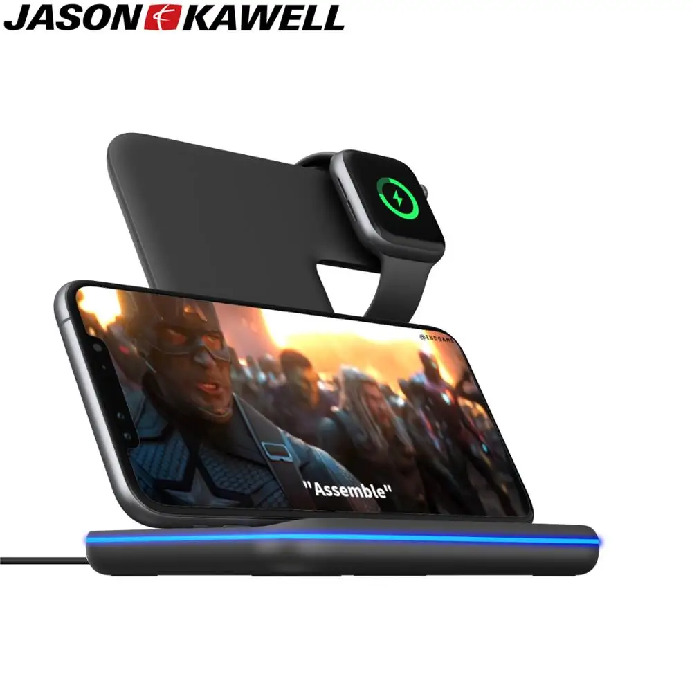 

10pcs15W QI Wireless charge for iPhone 11PRO MAX 3 in 1 Stand for Apple Watch4 3 2 1 Airpods Fast Charging for Huawei for Xiaomi
