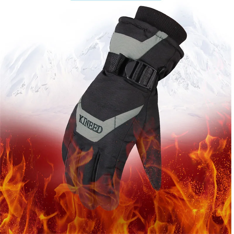Winter Ski Gloves For Men Women Heated Waterproof Skiing Glove Wear Resistant Thermal Mittens Outdoor Sports Snow Guantes Calor