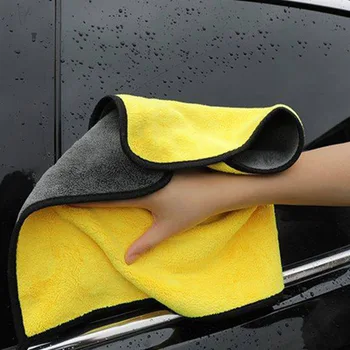 

Car Cleaning Towel Coral Velvet Cloth Double Sided High Density New Wiping Absorbent For Mitsubishi Lancer EVO Outlander Pajero