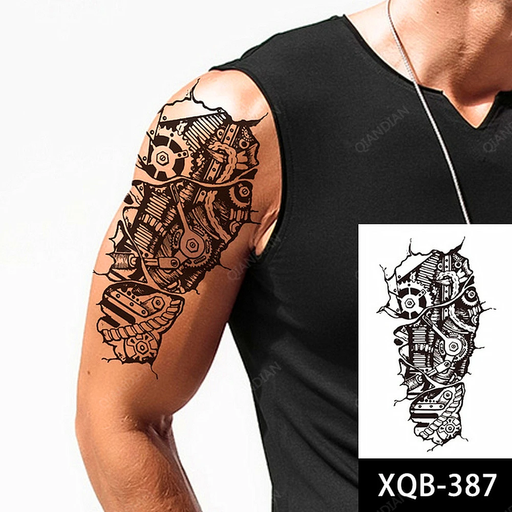 Tatouages temporaires imperméables pour hommes, autocollants, bras,  poignet, Hipster, épée noire, armure de soldat, 1 pièce - AliExpress, image size:1000x1000