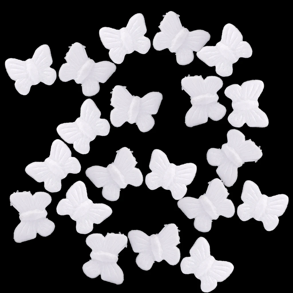 20 Pieces Butterfly Shaped Modelling Polystyrene Styrofoam Ornaments DIY Crafts