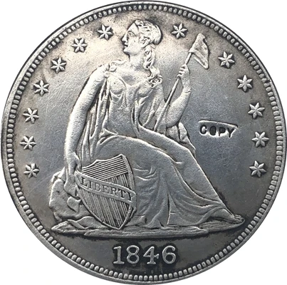 

1846 Seated Liberty Dollar COINS COPY