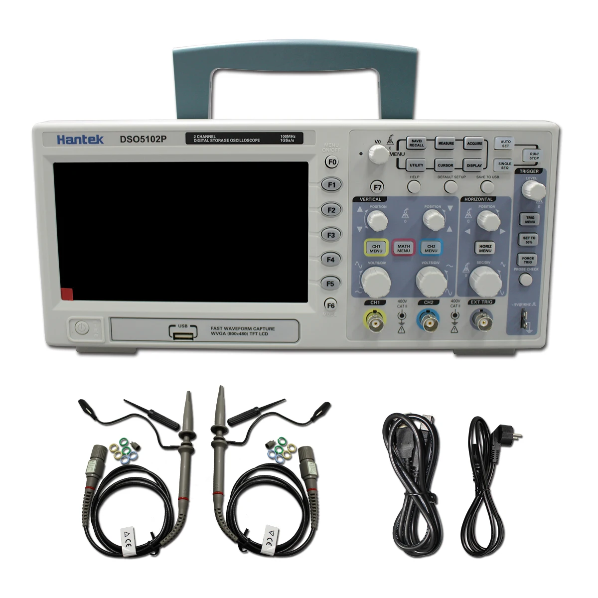 Hantek DSO5102P Digital Storage Oscilloscope USB Analyer 100mhz 1gsa/s 40k Cheaper Than Dso5102b Ac110v/220v
