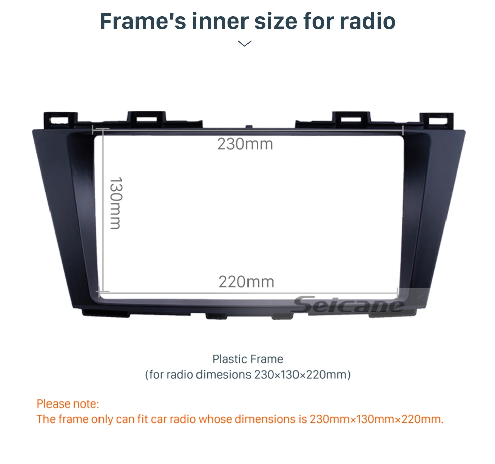 Seicane " Автомобильная стерео фасция 2Din Аудио Радио Крышка Крепление Рамка для MAZDA 5 2011 панель в тире отделка Установка комплект OEM стиль без зазора