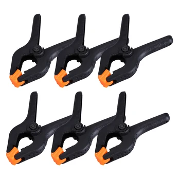 

6pcs/lot 3inch Plastic Nylon Adjustable Woodworking Clamps Wood Working Tools Spring Clip Carpentry Clamps Outillage Menuiserie