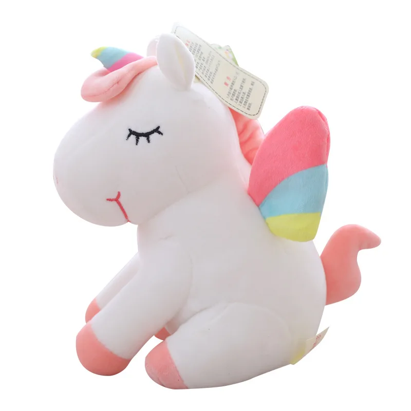 rainbow colored unicorn stuffed animal
