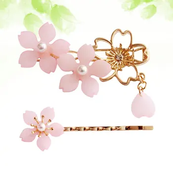 

2pcs Cute Adorable Sakura Pearl Hair Clip Hair Pin Bobby Pin Hair Barrette for Women Girls