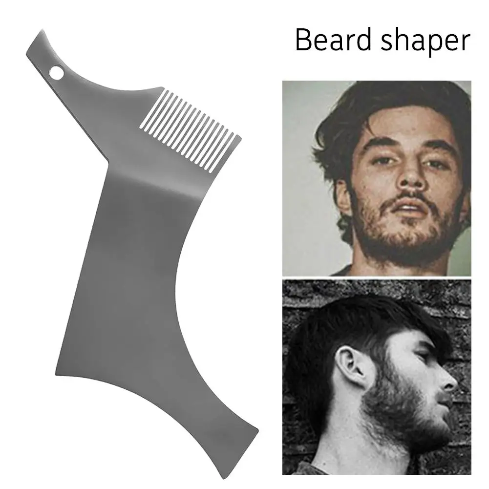 Stainless Steel Beard Modeling and Stencil Template Styling Comb Tool Premium Quality for Men Beard Shave