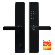 

Smart Home Tuya wifi Remote Control Electronic Locks Apartment Door Intelligent Lock Fingerprint Password Keyed Smart Lock