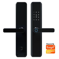 Verrou électronique Intelligent Tuya wifi pour maison connectée, avec empreintes digitales et mot de passe, pour porte d'appartement 