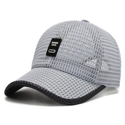 Men's Breathable Mesh Summer Cap | Outdoor Fishing Snapback Hat (Light grey)