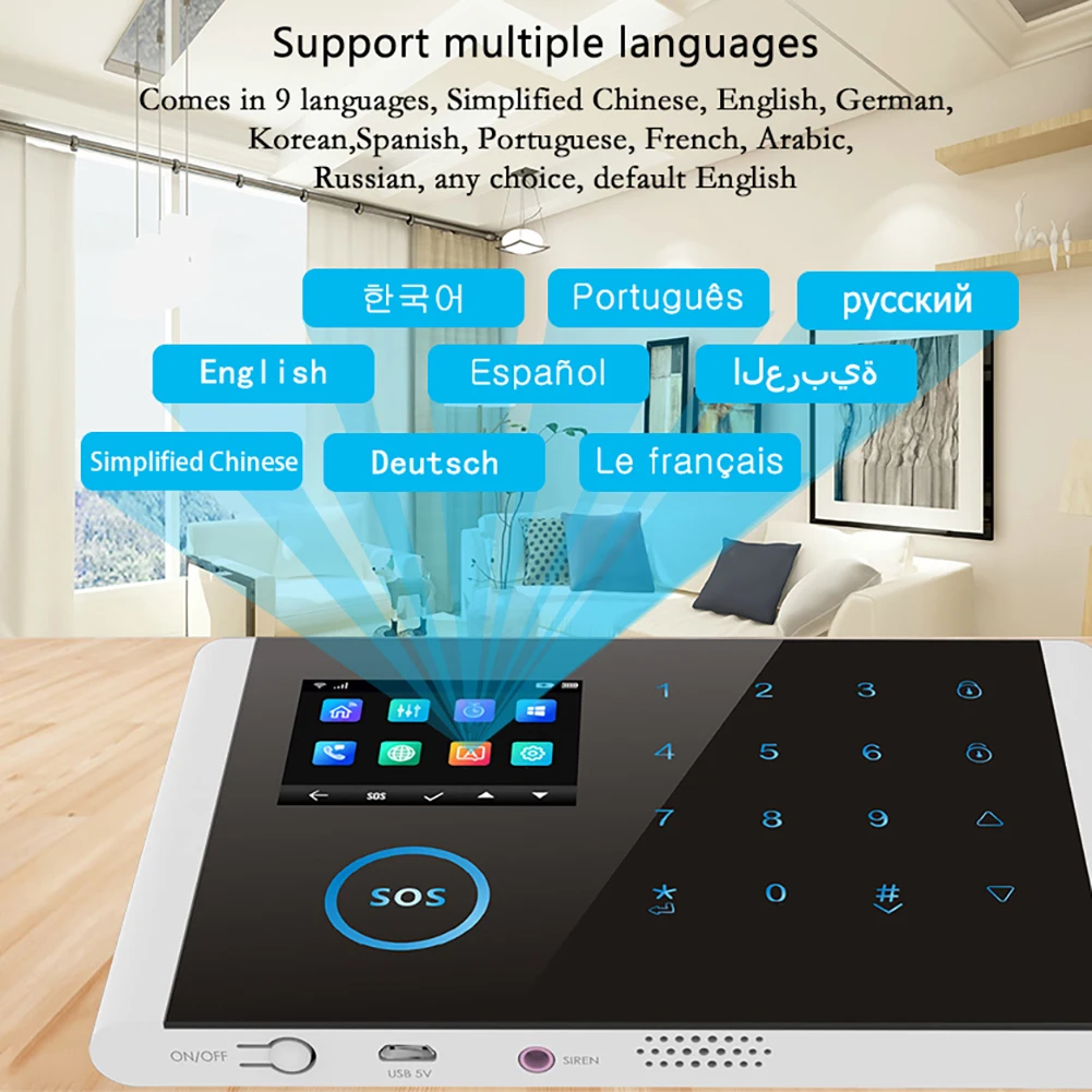 CS108-Wifi+ GSM+ GPRS вызов WiFi 3g сигнализация комплект беспроводная домашняя бизнес Охранная сигнализация система автоматический циферблат легко установить