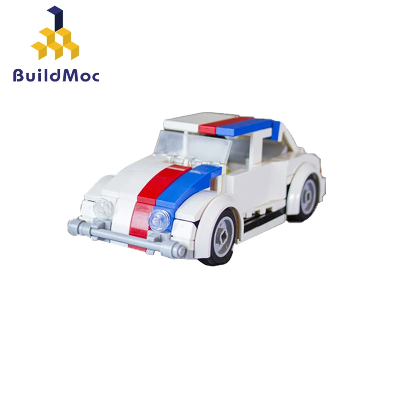 BuildMoc Movie The Love Bug City Car 147 шт. модель MOC строительные блоки игрушки для детей DIY