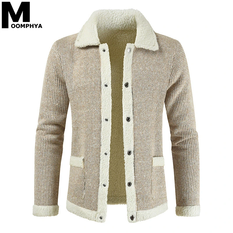 Moomphya Winter Warm Knitted Sweater Jacket Coat Men 2019 Cardigan Long Sleeve Men Sweater Coat Casual Male Elastic Sweater Men Moomphya Winter Warm Knitted Sweater Jacket Coat Men 2019 Cardigan Long Sleeve Men Sweater Coat Casual Male Elastic Sweater Men
