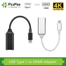 

PzzPss USB C to HDMI Adapter 4K 30Hz Cable Type C HDMI for MacBook Samsung Galaxy S10 Huawei Mate P20 Pro USB-C HDMI Adapter