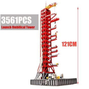 

121CM High Space Launch Umbilical Tower 100CM Apollo Saturn-V FOR Rocket Fit Technic Building Blocks Brick Christmas Gift