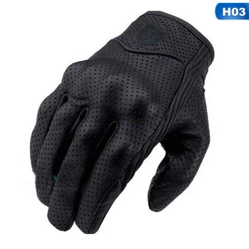 

For Leather Motorcycle Fingerless Gloves Protective Gear Motocross Motorbike Scooter Motor Cycling Biker Racing Riding