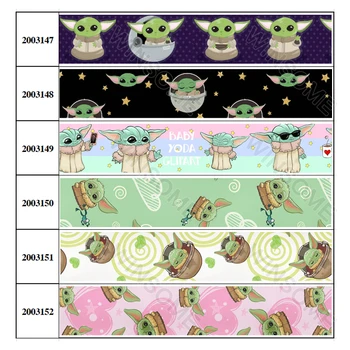 

2019 New 50 Yards Cartoon unique Characters Printed Grosgrain,satin Ribbon