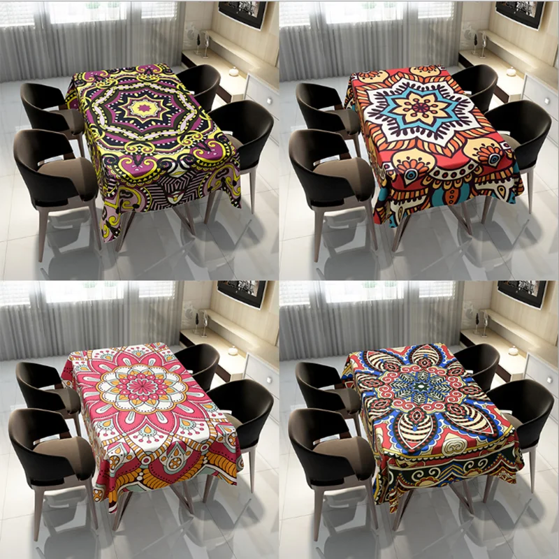 2020 New Arrival Fashion Design Printed Decoration 140*140cm Size Customized Complex Geometric Pattern Home Textile Table Cloth|Tablecloths| - AliExpress