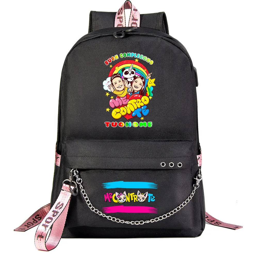 

Me Contro Te Backpack Teenager Kids Student School Bags Boys Girls USB Charging Chain Bundle Travel Bag Bookbags Mochila