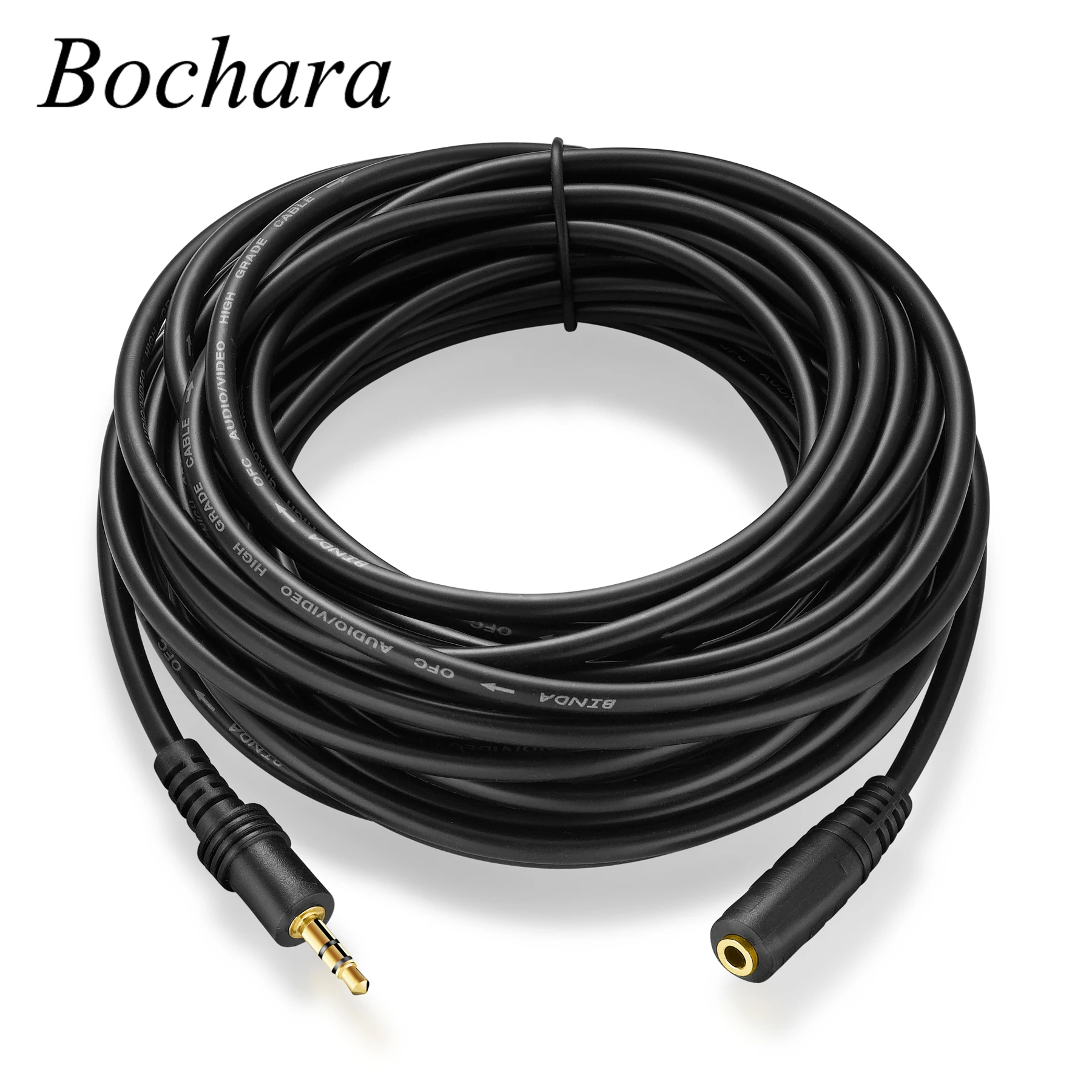 Bochara Gold Plated 3.5mm Audio Extension Cable Male to Female M/F