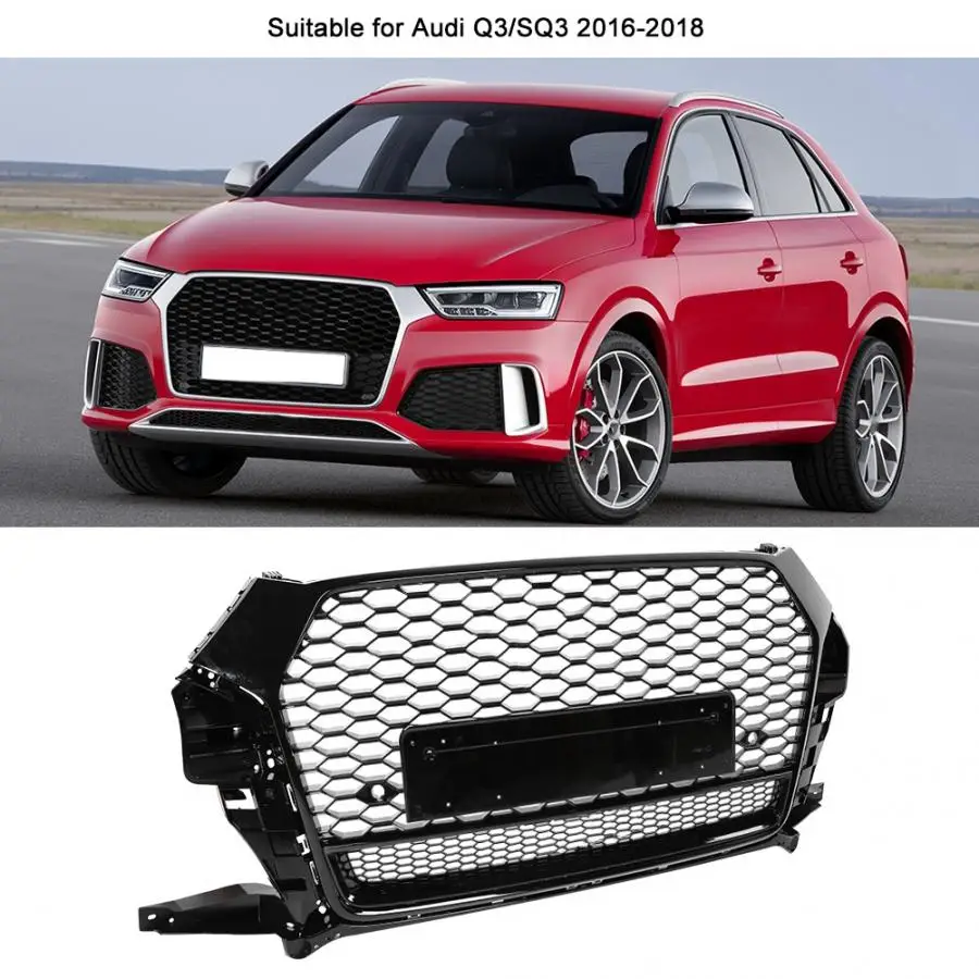 Решетка переднего бампера для Audi Q3/SQ3 2016 2017 2018 (ремонт RSQ3 стиль) автомобильные