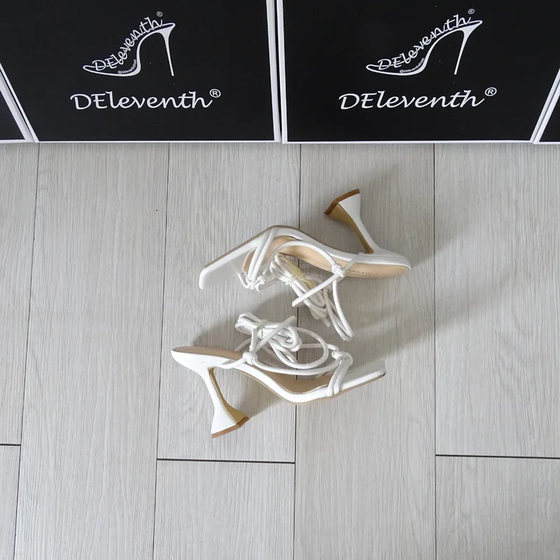 Sexy High Heels Women's Summer New Style Women's Sandals Stiletto Large Size Lace-up Women's Shoes Women's High-heeled Sandals