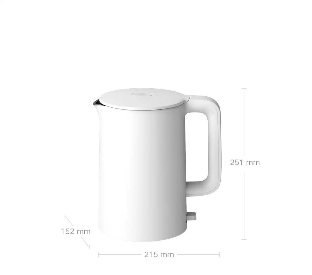 1.5L Xiaomi Mijia Электрический чайник 1A белый Xiomi 1800 Вт Высокая мощность быстрое кипячение полые теплоизоляция не горячая защита питания