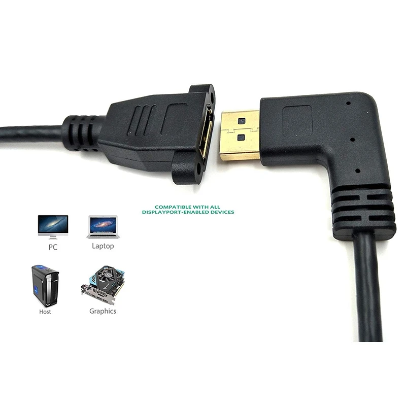 DP к кабель 12 дюймов/30 см под прямым углом 90 градусов Displayport (DP) Мужчина DisplayPort
