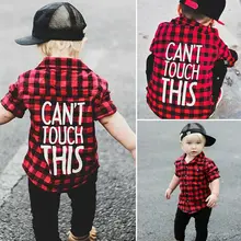 Рубашка для мальчиков красная и черная блуза в клетку с длинными рукавами для детей от 1 до 7 лет