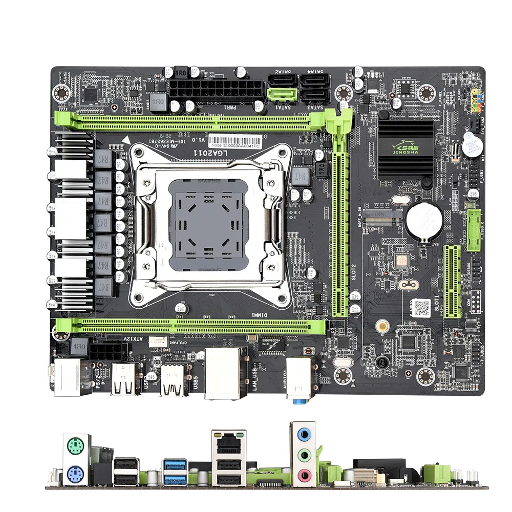 Материнская плата JINGSHA X79 E5 2630v2 DDR3 2*8 ГБ = 16 Гб ECC REG ОЗУ двухканальная до 64 MATX USB3.0 SATA3