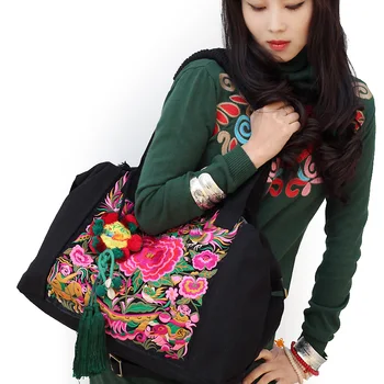 

2020 Vintage embroidery bag one shoulder bag shoulder bag handbag handbag canvas bag